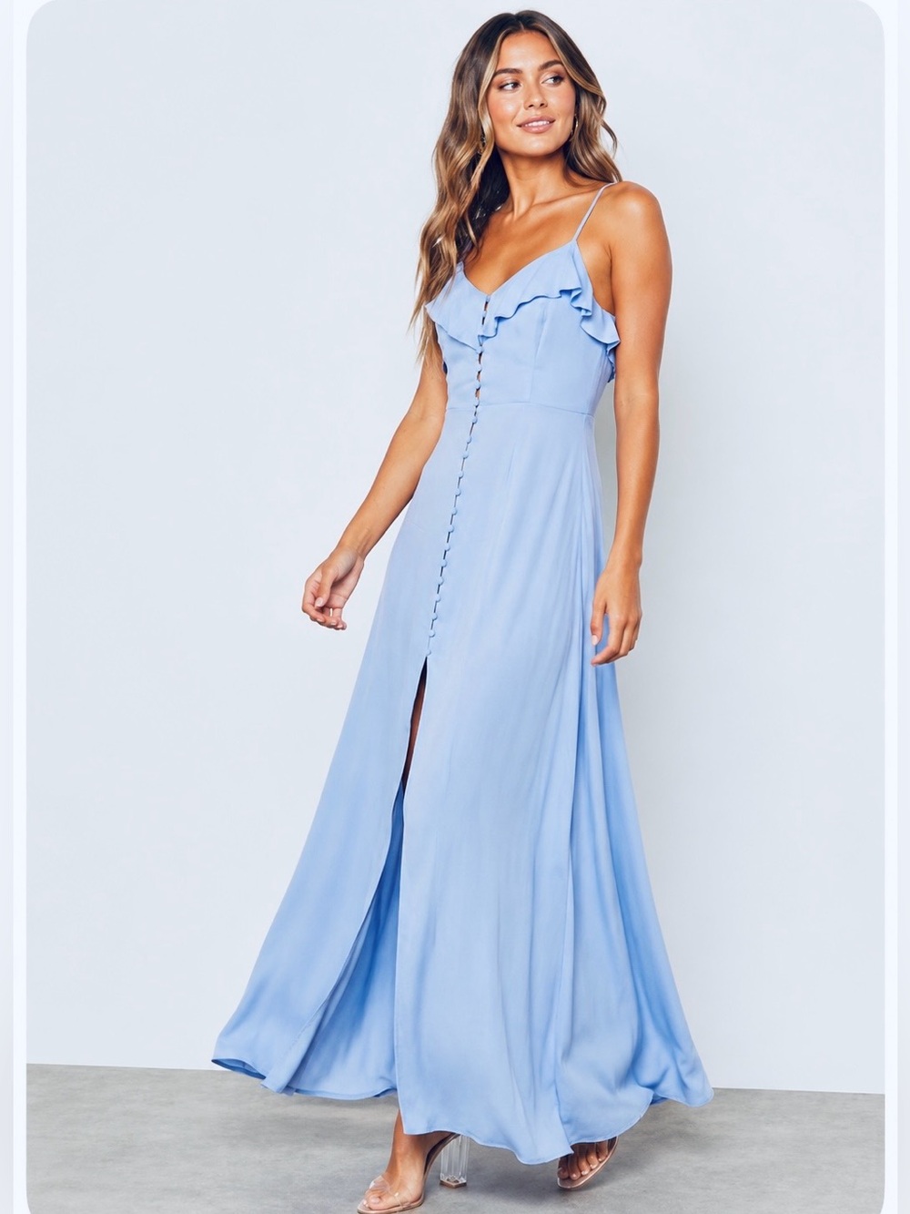 Cami Button Front Maxi Sun Dress